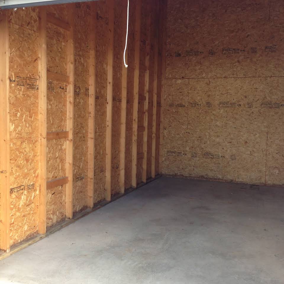 inside of storage unit wooden