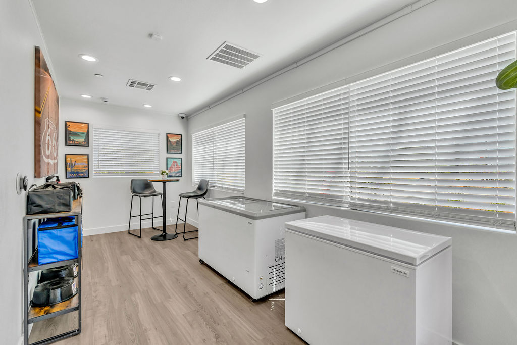 LuxeGuard RV and Boat Storage in Pittsburg, CA with a modern office for convenient rentals and customer service.