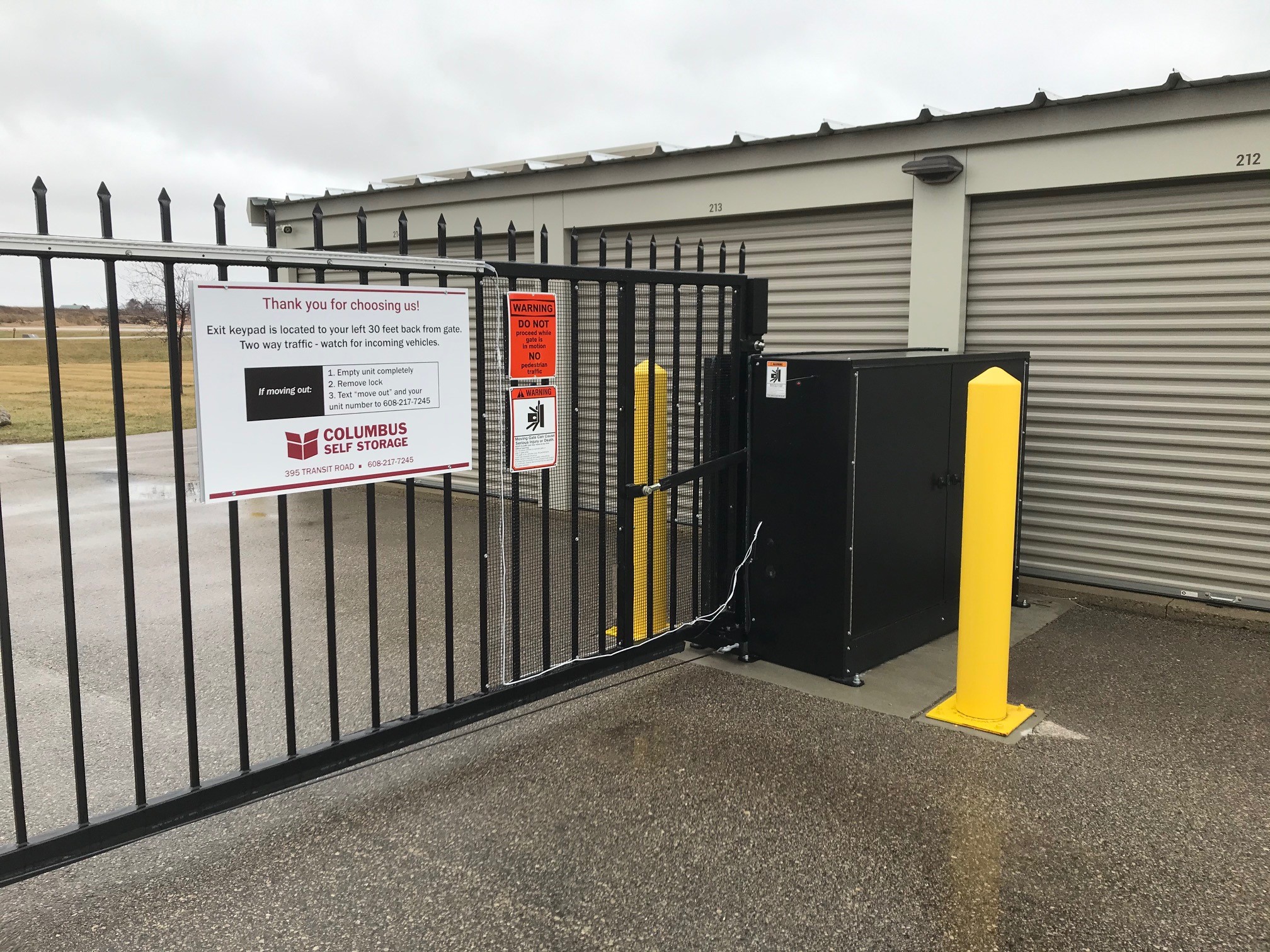 Gated Facility with Keypad Entry in Columbus, WI