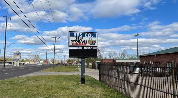 Sys Co. Self Storage Front Sign