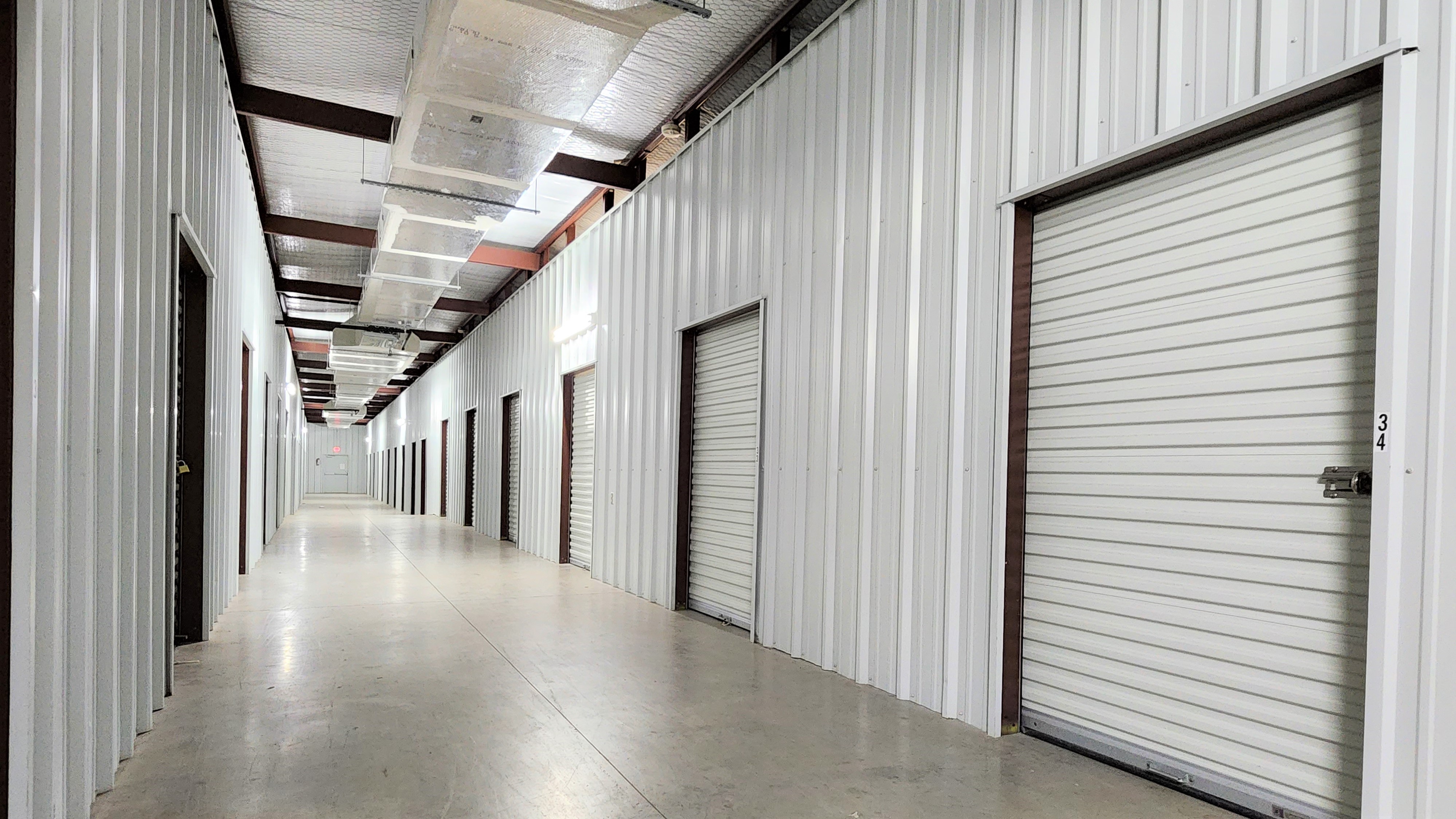 Climate-Controlled Storage Units Climate-controlled storage unit hallway at Livingston Storage