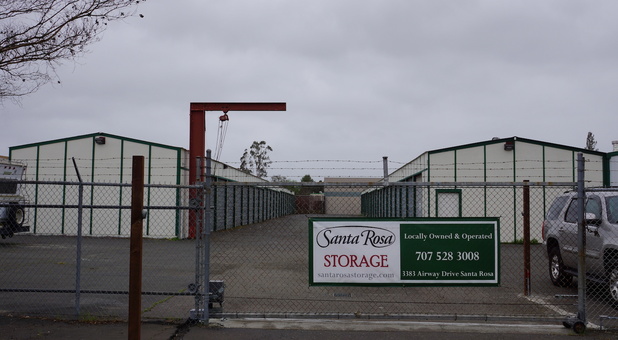 Secure gated entry at Santa Rosa Storage