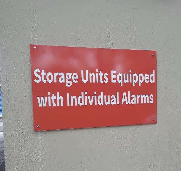 Storage Units are equipped with Individual Alarms
