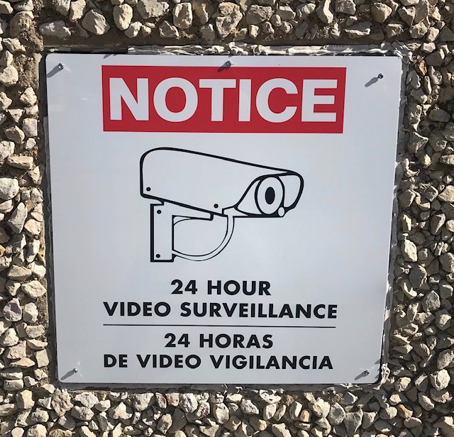 24 hour video surveillance sign