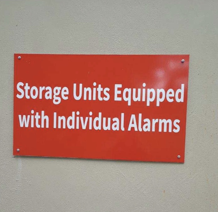Storage Units are equipped with Individual Alarms