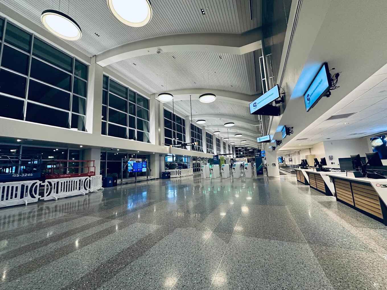 The inside of Spokane International Airport