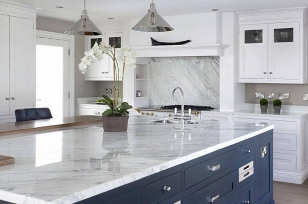 Photo of a newly remodeled kitchen with cabinets and countertops