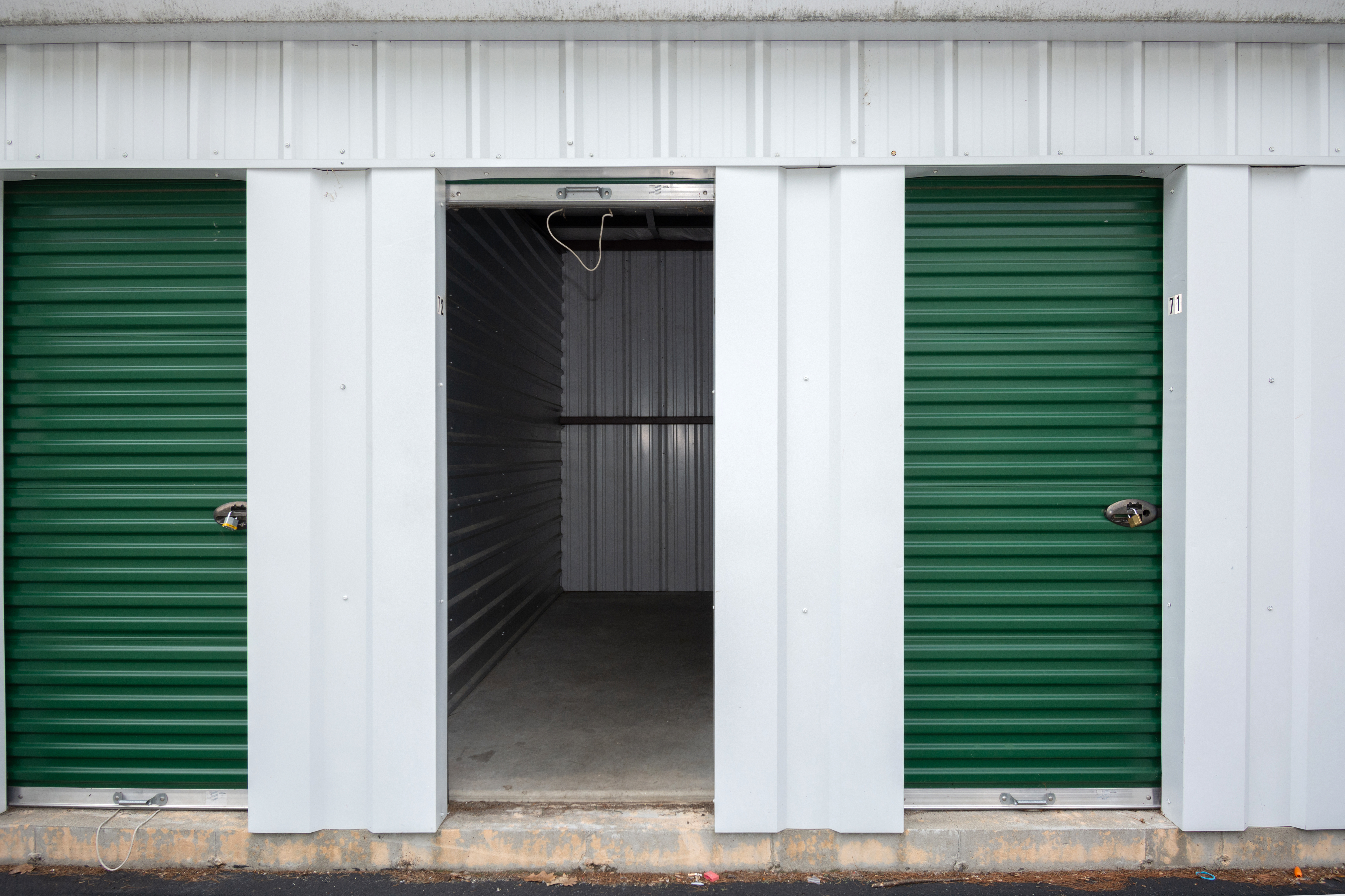 Clean Winchendson storage units with wide aisles and drive-up convenience