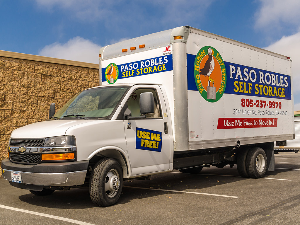 moving truck for storage facility use paso robles ca