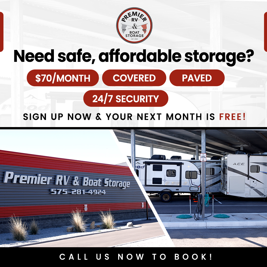 Wondering when to store your RV and what makes a good RV storage facility? Learn the signs it's time and what to look for from Premier RV in Las Cruces. Blog Content: Is It Time to Store Your RV? Whether you're wrapping up a big holiday weekend trip or entering a season of less frequent travel, knowing when to store your RV can save you time, money, and stress. At Premier RV & Boat Storage in Las Cruces, we help local RV owners protect their investment year-round with secure, clean, and convenient storage. Here are the top signs it's time to store your RV—plus what to look for in a top-tier RV storage facility. 5 Signs It’s Time to Store Your RV 1. You’re Not Using It Weekly If your RV isn’t hitting the road for weeks at a time, it doesn’t need to take up your driveway or curb space. Storing it protects it from sun, wind, and theft while freeing up space at home. 2. You Just Got Back from a Trip After a long road trip, it’s smart to clean out the tanks, check the battery, and park your RV somewhere safe. Don’t wait until the next trip to deal with post-trip cleanup. 3. You’re Worried About Sun or Storm Damage Las Cruces heat and UV rays can cause serious wear on seals, roofs, tires, and paint. A covered or indoor RV storage space shields your rig from the elements. 4. HOA or Neighborhood Restrictions Many Las Cruces neighborhoods and HOAs restrict RV parking at home. Storing your RV keeps you compliant and avoids complaints. 5. You’re Between Seasons Whether it's summer slowdown or winter off-season, RV storage helps preserve battery life, tires, and exterior condition. What Should a Great RV Storage Facility Offer? Not all RV storage is equal. Here’s what to look for: ✔️ Covered and Indoor Storage Protection from the elements helps preserve the lifespan and value of your RV. ✔️ Gated, Secure Access Security cameras, keypad entry, and fencing are must-haves to keep your rig safe. ✔️ Dump Station On-Site Save time by dumping waste tanks before parking—no extra stops, no mess. ✔️ Battery Access and Maintenance Being able to charge, disconnect, or maintain your battery while in storage can prevent costly issues later. ✔️ Wide Drive Lanes and Easy Pull-Through Access Tight turns and narrow spots can lead to damage. Choose a facility with space to move. The Value of RV Storage Storing your RV at a purpose-built facility like Premier RV & Boat Storage protects your investment, saves your home space, and simplifies your routine. With our location just minutes from I-10, wide drive lanes, and local ownership that cares, we make storing your RV a no-hassle experience. When you’re ready to hit the road again, your rig is clean, charged, and ready to roll. Ready to Store Your RV in Las Cruces? Visit PremierStorageSolutions.com or call us today to check availability. Whether for a few weeks or all season, we’ve got space for your next adventure. Would you like a downloadable version or graphic assets to go along with this post for social or email marketing? Wondering when to store your RV and what makes a good RV storage facility? Learn the signs it's time and what to look for from Premier RV in Las Cruces. Blog Content: Is It Time to Store Your RV? Whether you're wrapping up a big holiday weekend trip or entering a season of less frequent travel, knowing when to store your RV can save you time, money, and stress. At Premier RV & Boat Storage in Las Cruces, we help local RV owners protect their investment year-round with secure, clean, and convenient storage. Here are the top signs it's time to store your RV—plus what to look for in a top-tier RV storage facility. 5 Signs It’s Time to Store Your RV 1. You’re Not Using It Weekly If your RV isn’t hitting the road for weeks at a time, it doesn’t need to take up your driveway or curb space. Storing it protects it from sun, wind, and theft while freeing up space at home. 2. You Just Got Back from a Trip After a long road trip, it’s smart to clean out the tanks, check the battery, and park your RV somewhere safe. Don’t wait until the next trip to deal with post-trip cleanup. 3. You’re Worried About Sun or Storm Damage Las Cruces heat and UV rays can cause serious wear on seals, roofs, tires, and paint. A covered or indoor RV storage space shields your rig from the elements. 4. HOA or Neighborhood Restrictions Many Las Cruces neighborhoods and HOAs restrict RV parking at home. Storing your RV keeps you compliant and avoids complaints. 5. You’re Between Seasons Whether it's summer slowdown or winter off-season, RV storage helps preserve battery life, tires, and exterior condition. What Should a Great RV Storage Facility Offer? Not all RV storage is equal. Here’s what to look for: ✔️ Covered and Indoor Storage Protection from the elements helps preserve the lifespan and value of your RV. ✔️ Gated, Secure Access Security cameras, keypad entry, and fencing are must-haves to keep your rig safe. ✔️ Dump Station On-Site Save time by dumping waste tanks before parking—no extra stops, no mess. ✔️ Battery Access and Maintenance Being able to charge, disconnect, or maintain your battery while in storage can prevent costly issues later. ✔️ Wide Drive Lanes and Easy Pull-Through Access Tight turns and narrow spots can lead to damage. Choose a facility with space to move. The Value of RV Storage Storing your RV at a purpose-built facility like Premier RV & Boat Storage protects your investment, saves your home space, and simplifies your routine. With our location just minutes from I-10, wide drive lanes, and local ownership that cares, we make storing your RV a no-hassle experience. When you’re ready to hit the road again, your rig is clean, charged, and ready to roll. Ready to Store Your RV in Las Cruces? Visit PremierStorageSolutions.com or call us today to check availability. Whether for a few weeks or all season, we’ve got space for your next adventure. Would you like a downloadable version or graphic assets to go along with this post for social or email marketing?