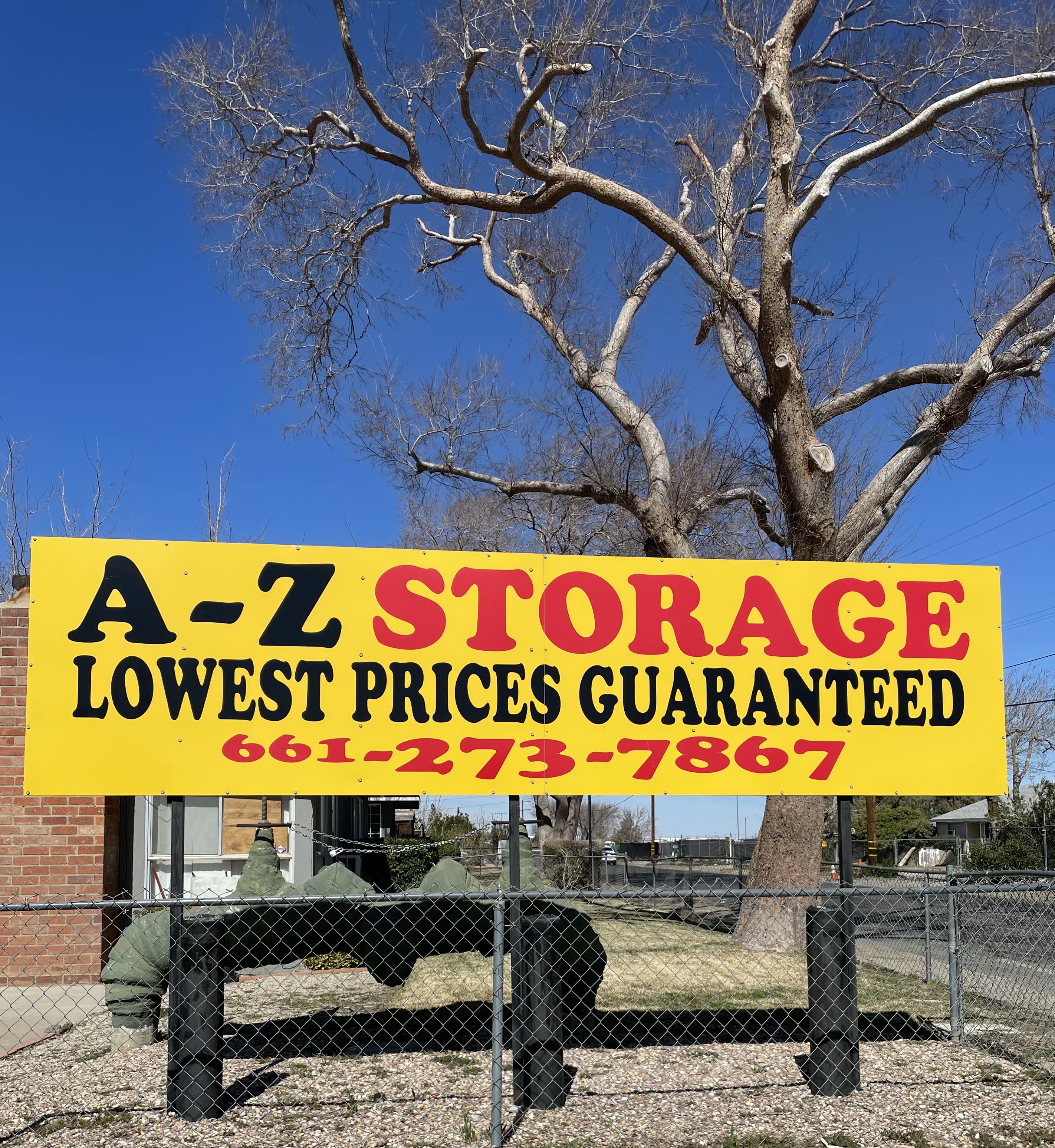 A to Z Storage Sign