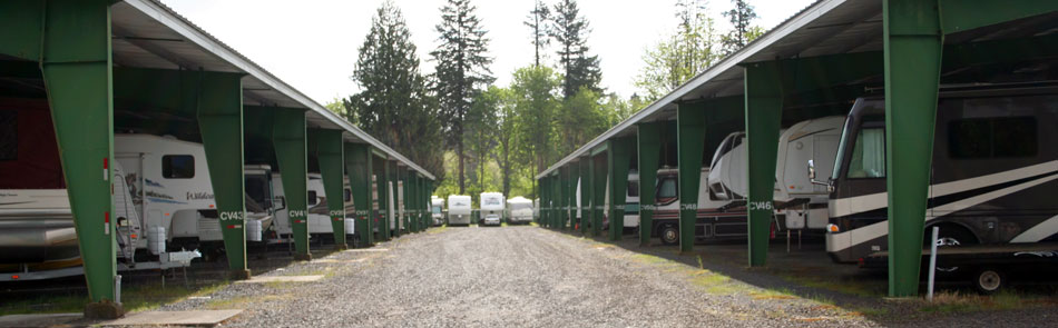 Covered RV Boat Storage in Woodland WA 98674 Storage Court