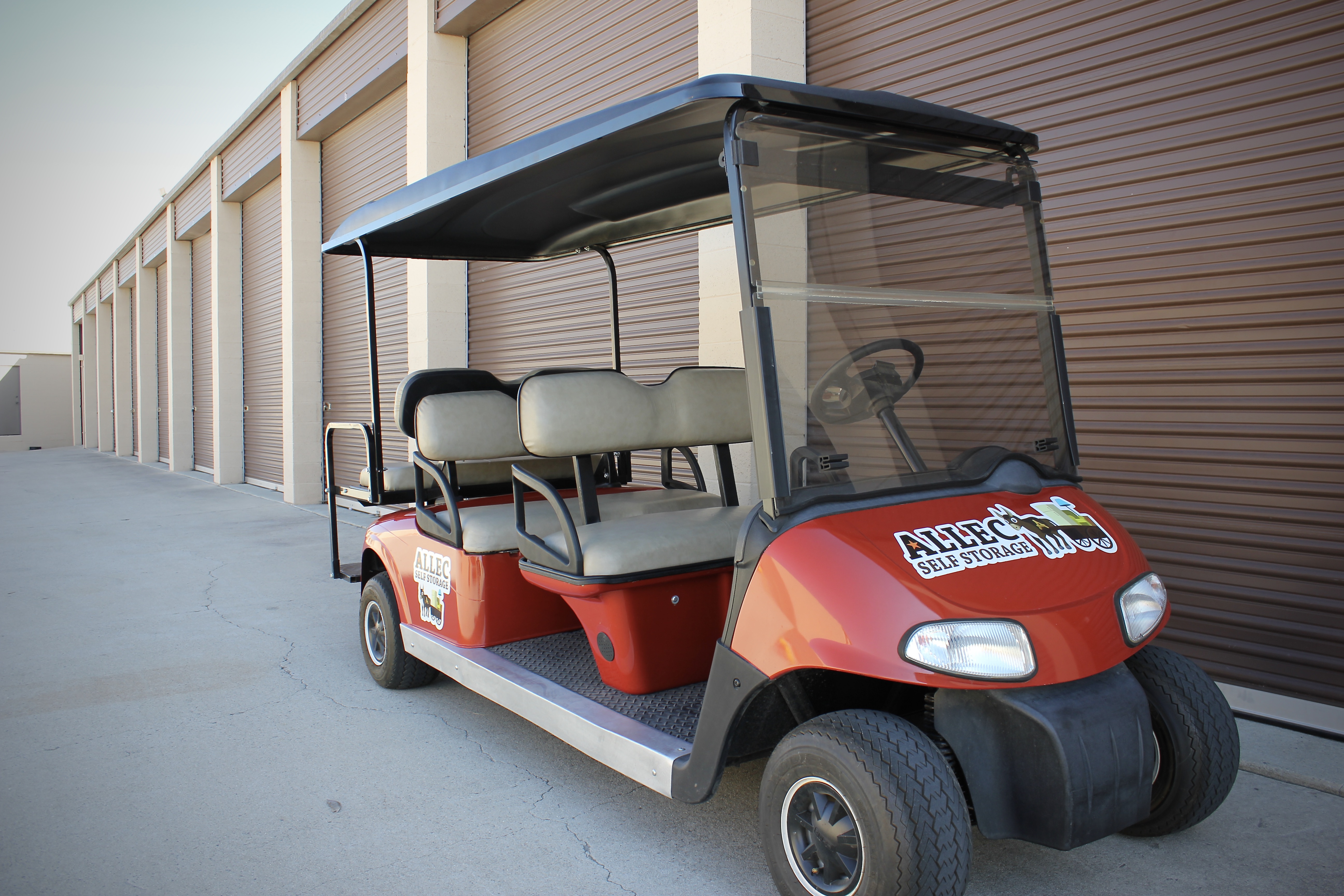 Allec Self Storage golf cart available for use