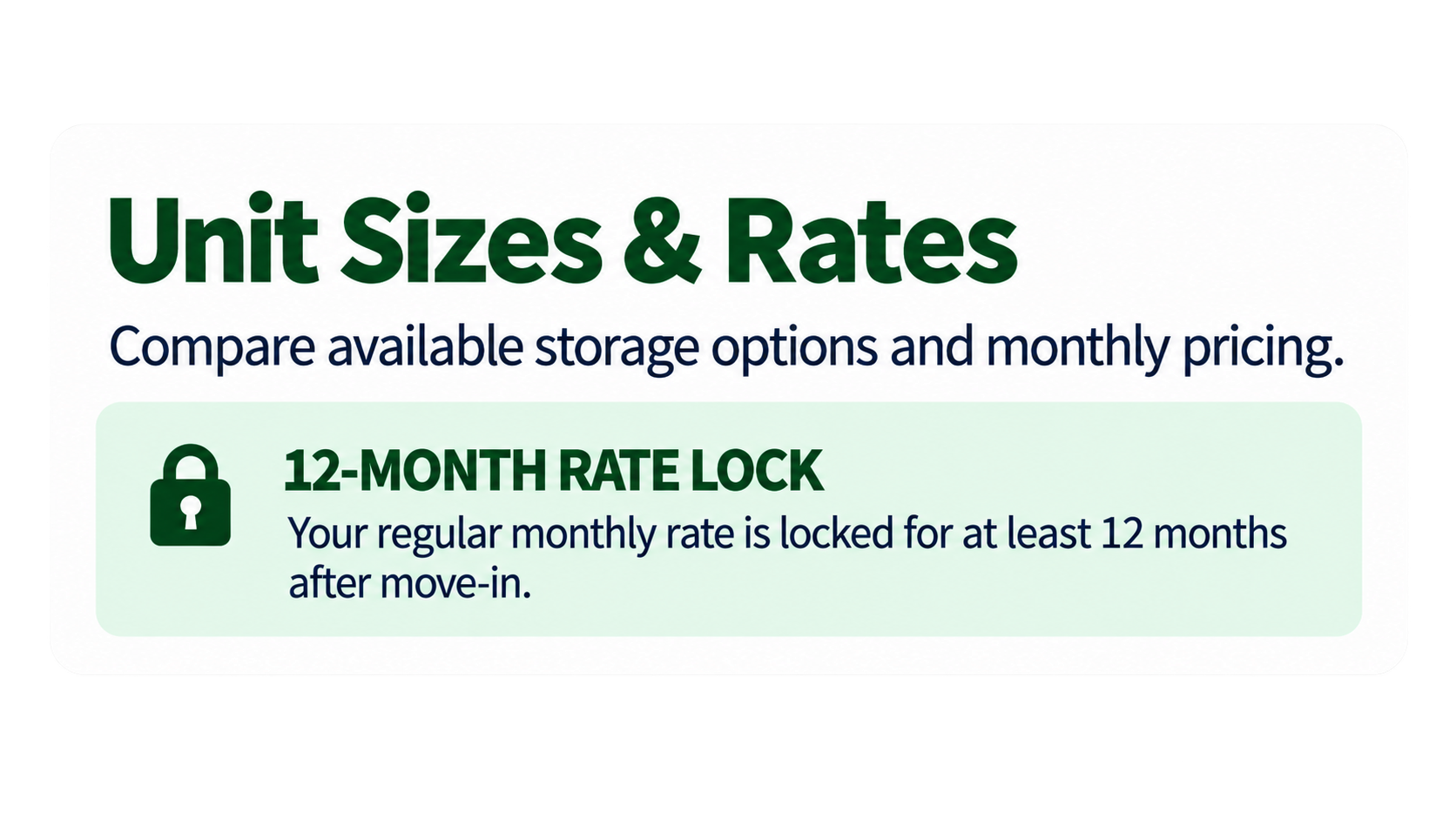 12-MONTH RATE LOCK