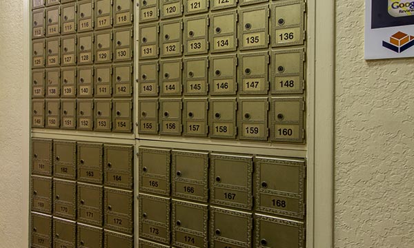 Mailbox services, self storage