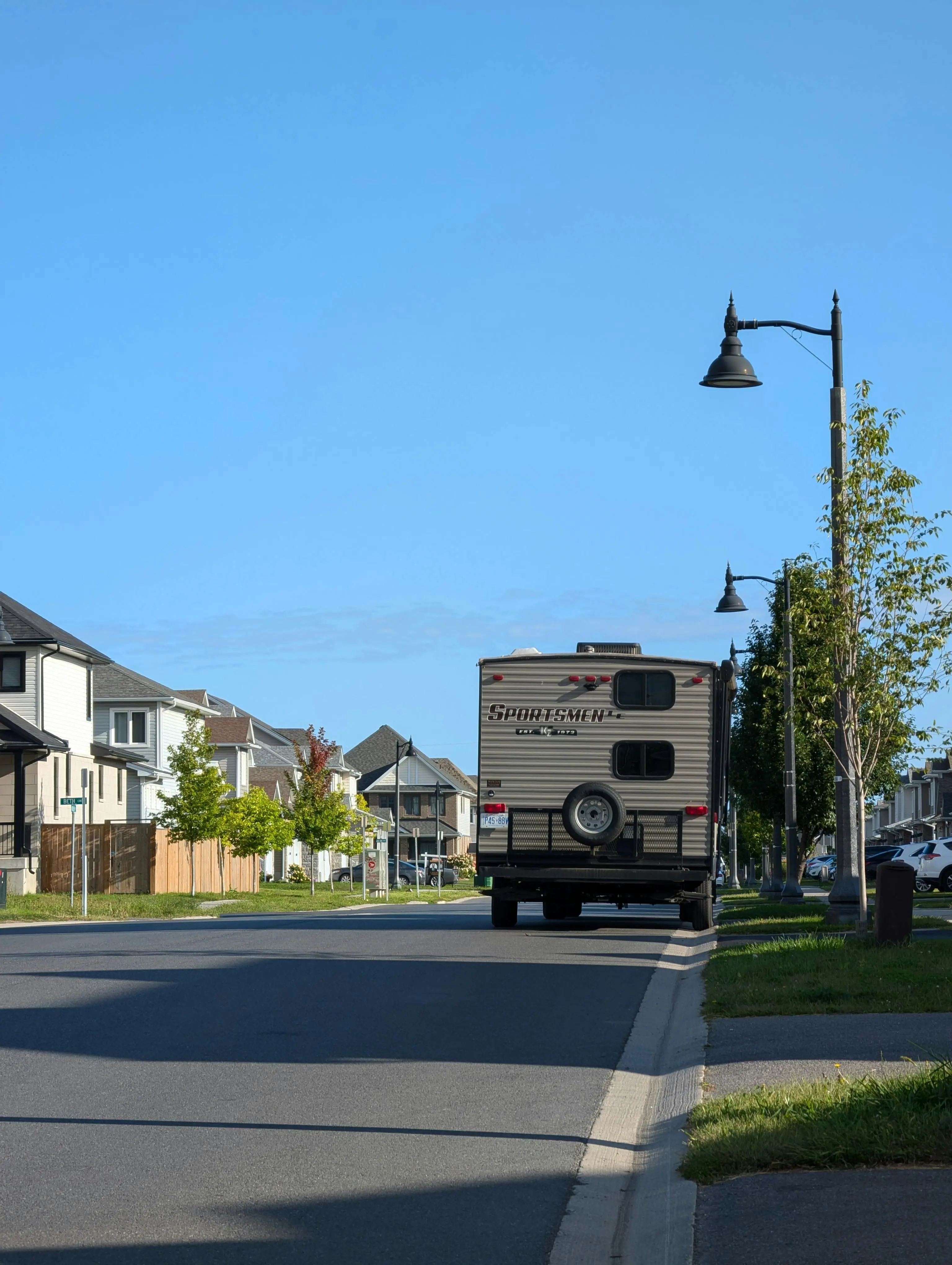 RV parked on street