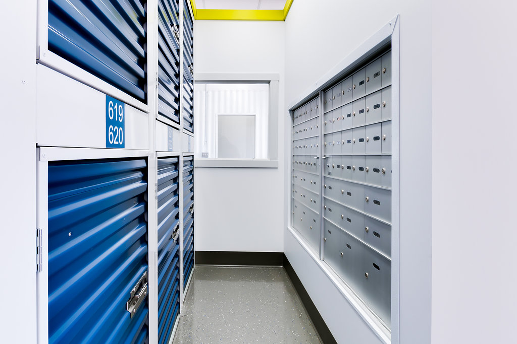 self storage units and mailboxes
