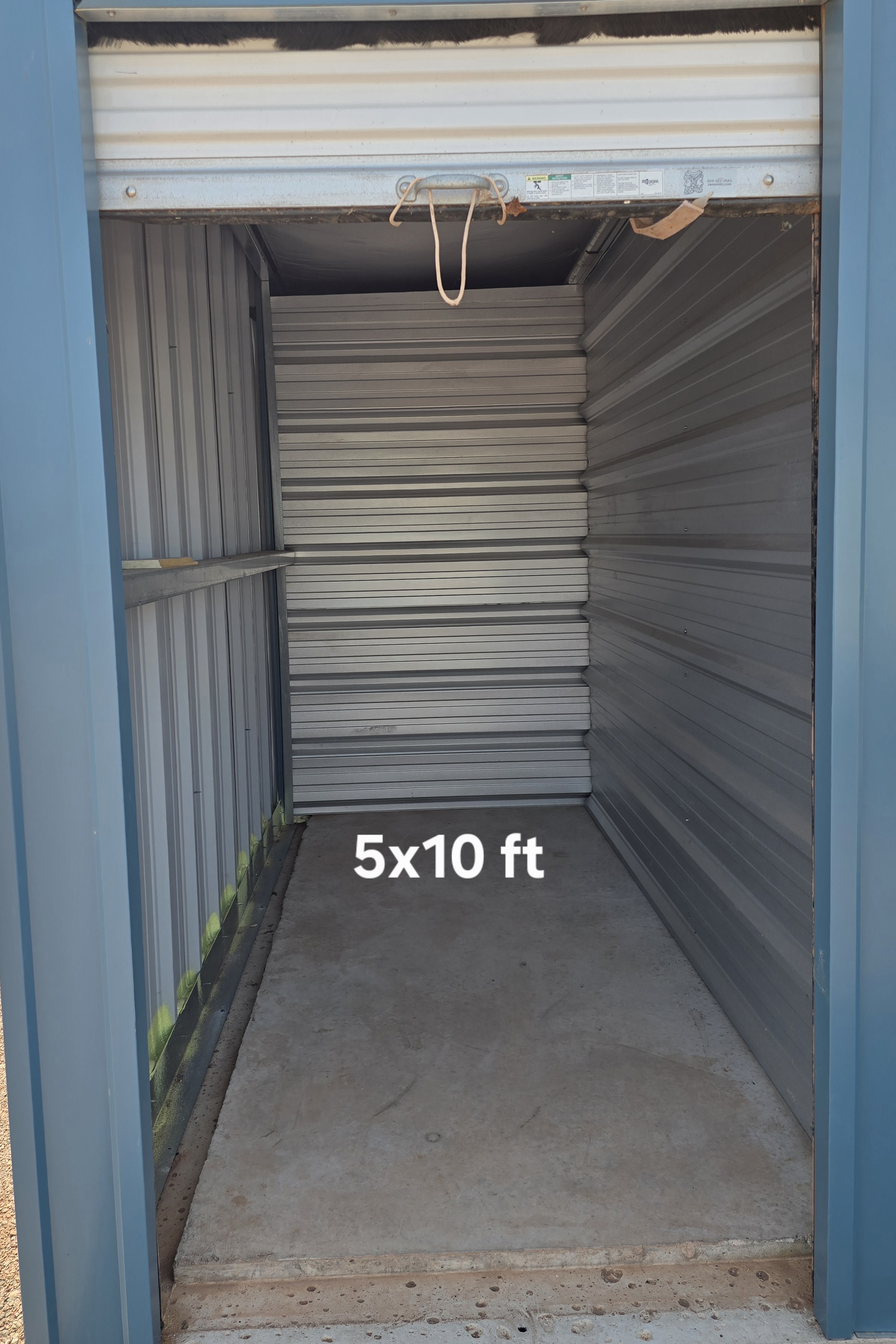 Image of open storage unit