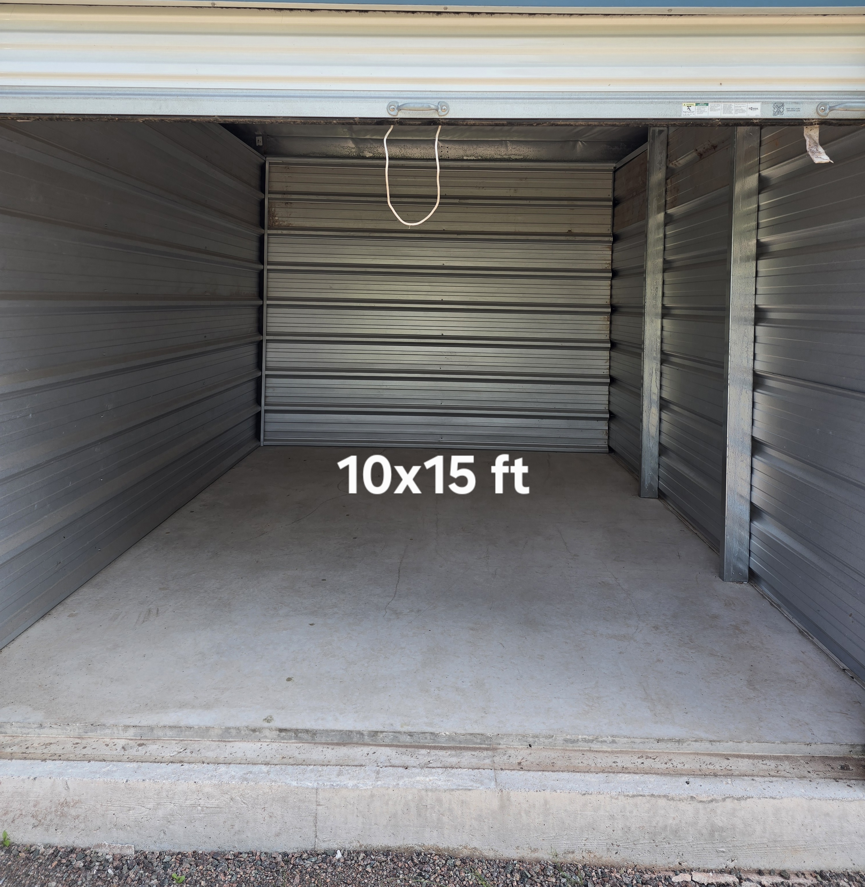 Image of open storage unit
