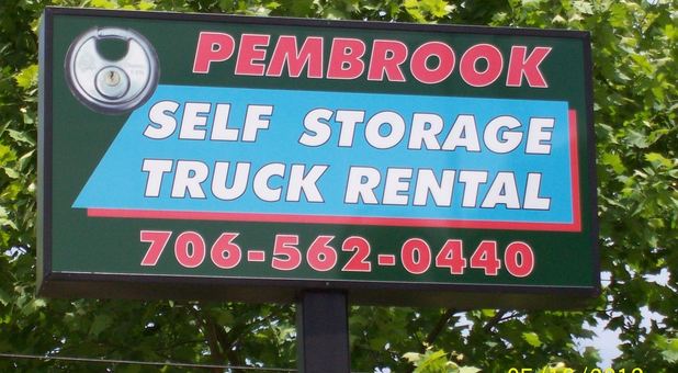 Pembrook Self Storage sign