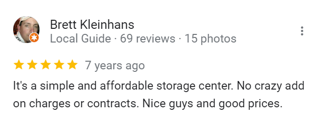 Torrance Western Self Storage - Google Review 2