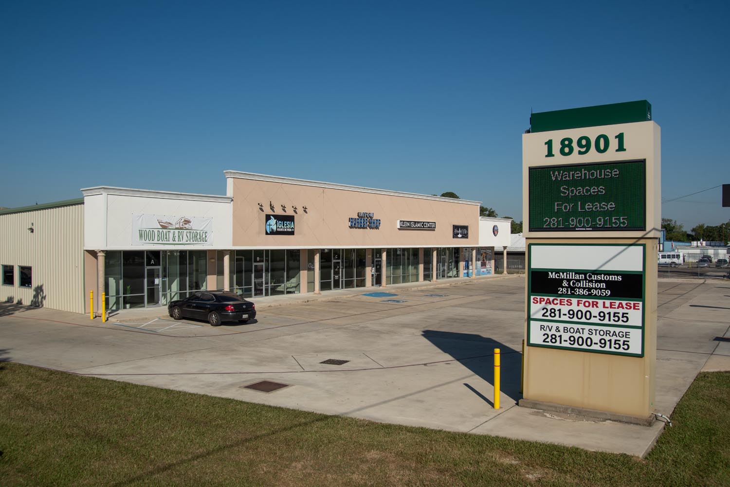 Retail Spaces & Monument Sign at Wood RV & Self Storage
