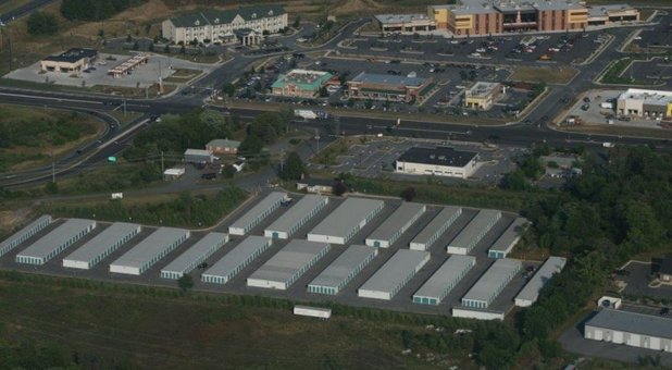 Aerial view of Route 37 Self-Storage