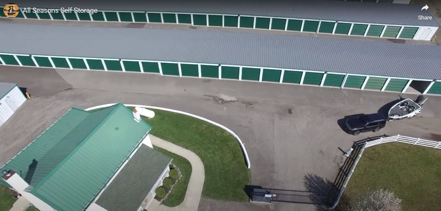All Seasons Self Storage Entrance from Above