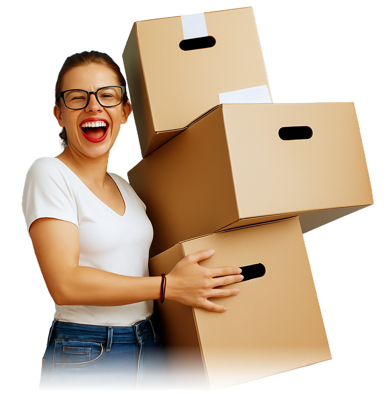 women with boxes