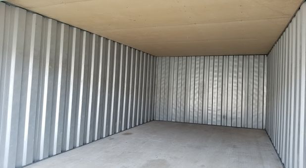 inside look of an empty, metal storage unit at Stop-N-Stor - Oregon Inside look in our clean and spacious storage units at Stop-N-Stor - Oregon