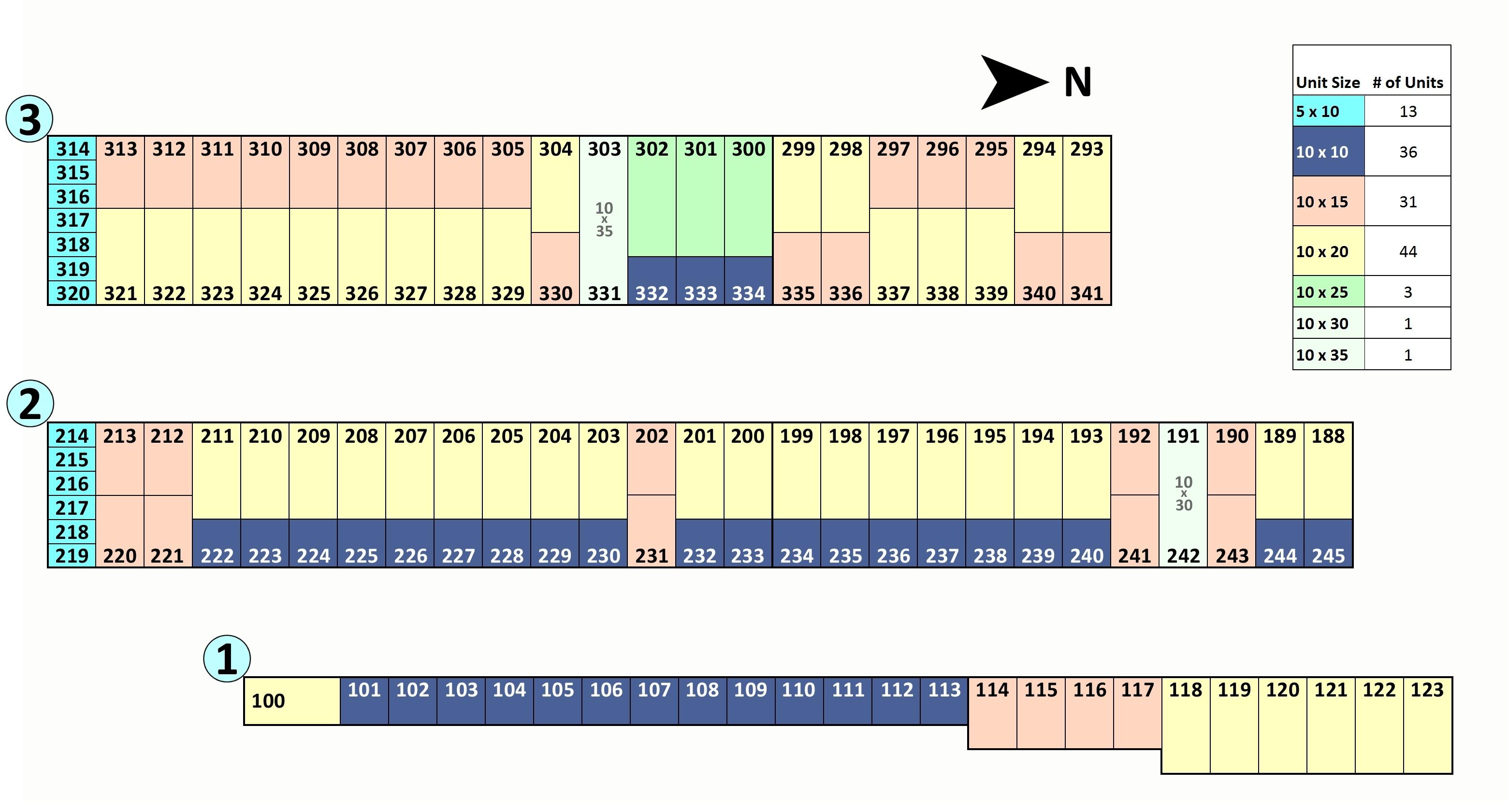 Legacy Storage Byron Self Storage Facility Site Plan For Buildings 1-3
