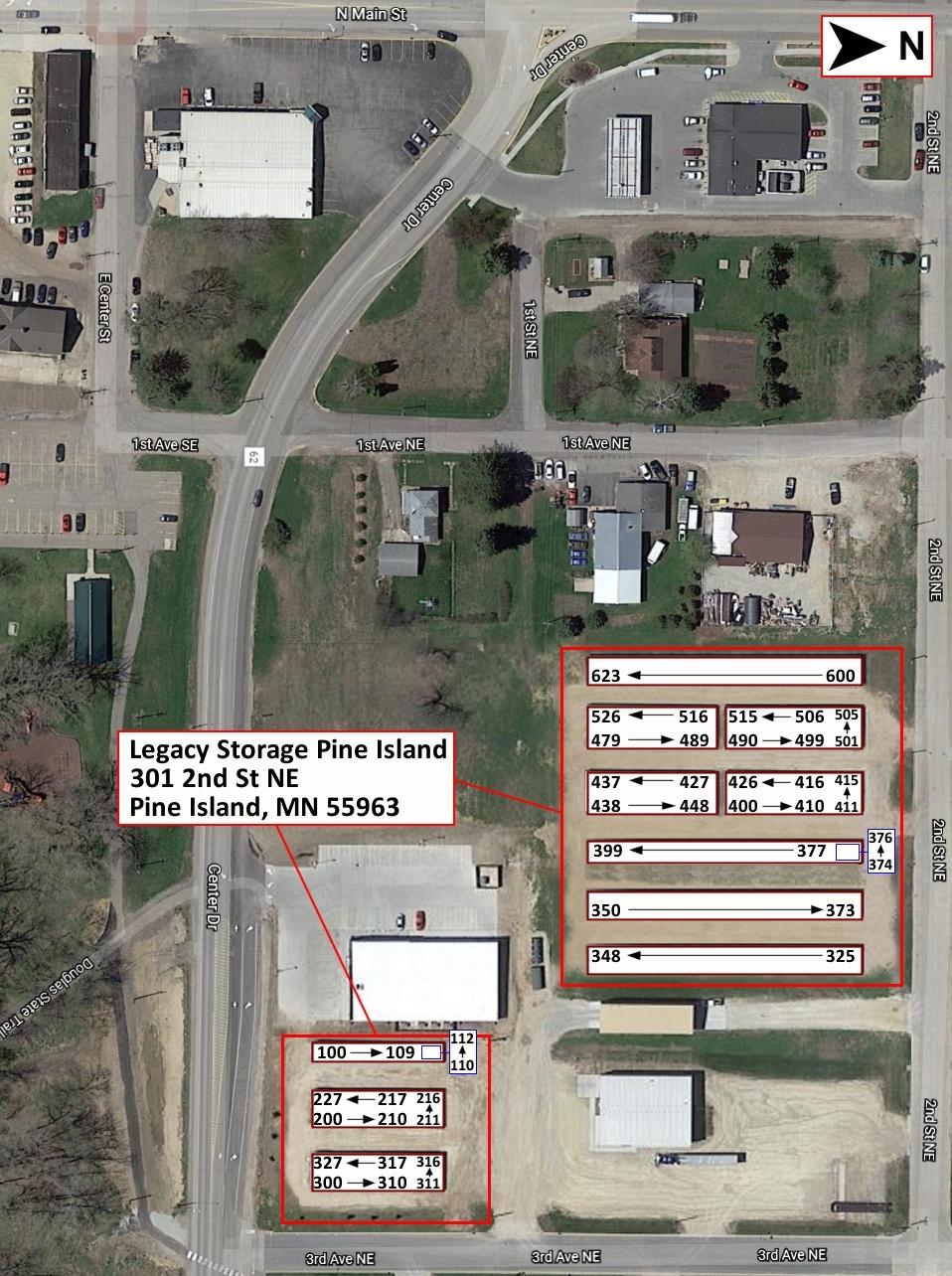 Legacy Storage Pine Island Satellite Overhead View
