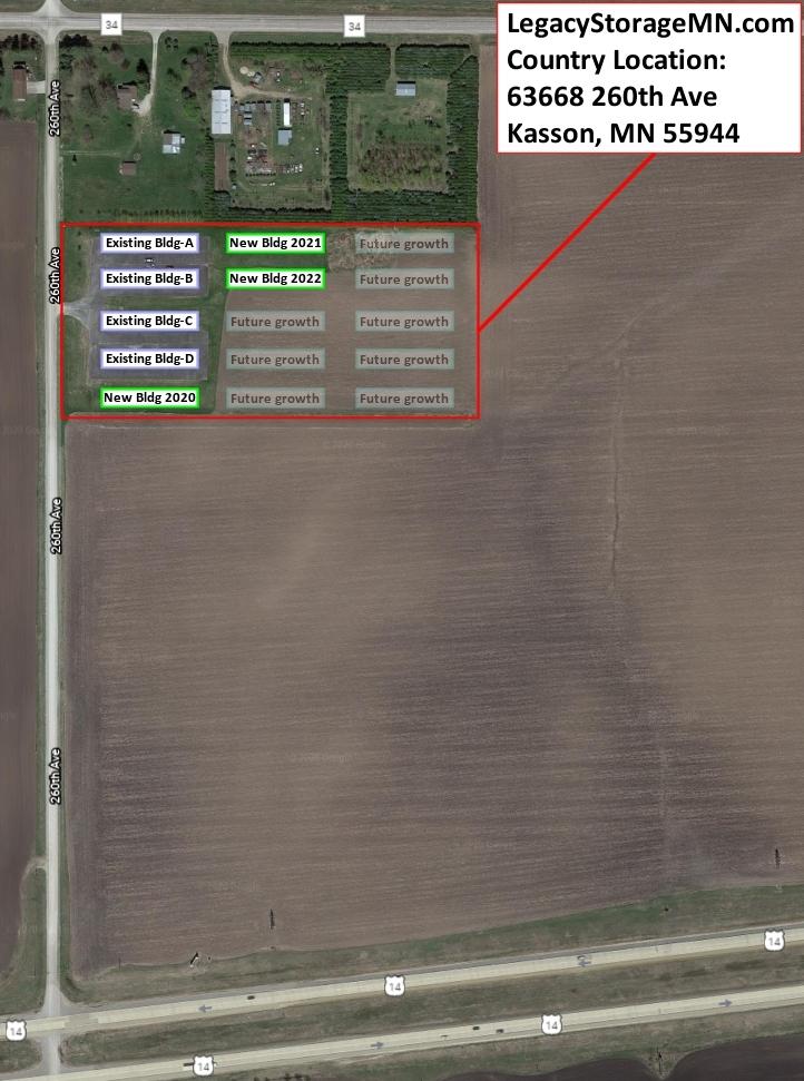 Legacy Storage Country Satellite Overhead View