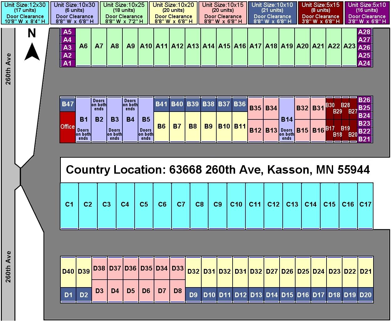 Legacy Storage Site Plan for Kasson Town Location - Self Storage in Kasson, MN Legacy Storage Site Plan for Kasson Town Location - Self Storage in Kasson, MN