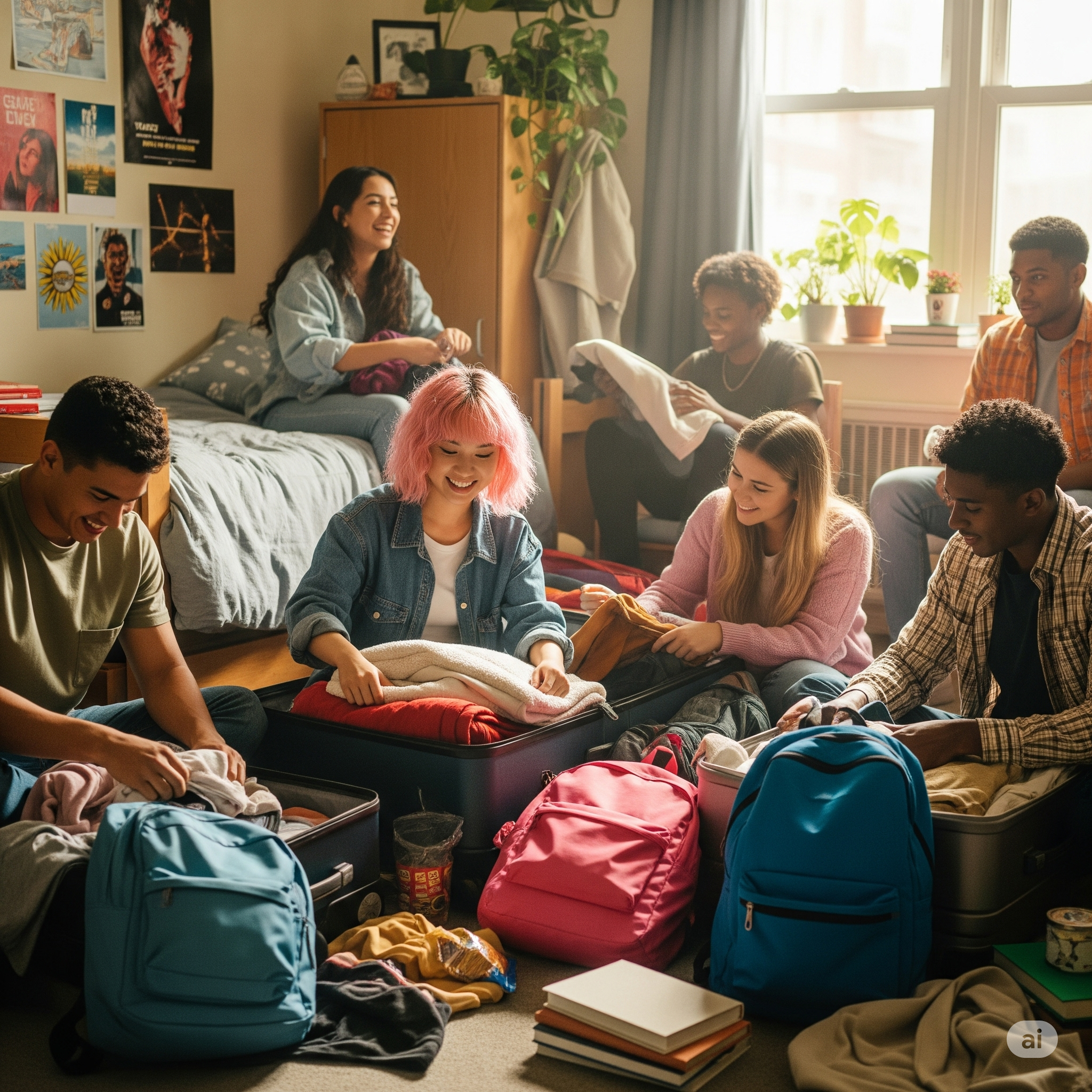 Students Packing