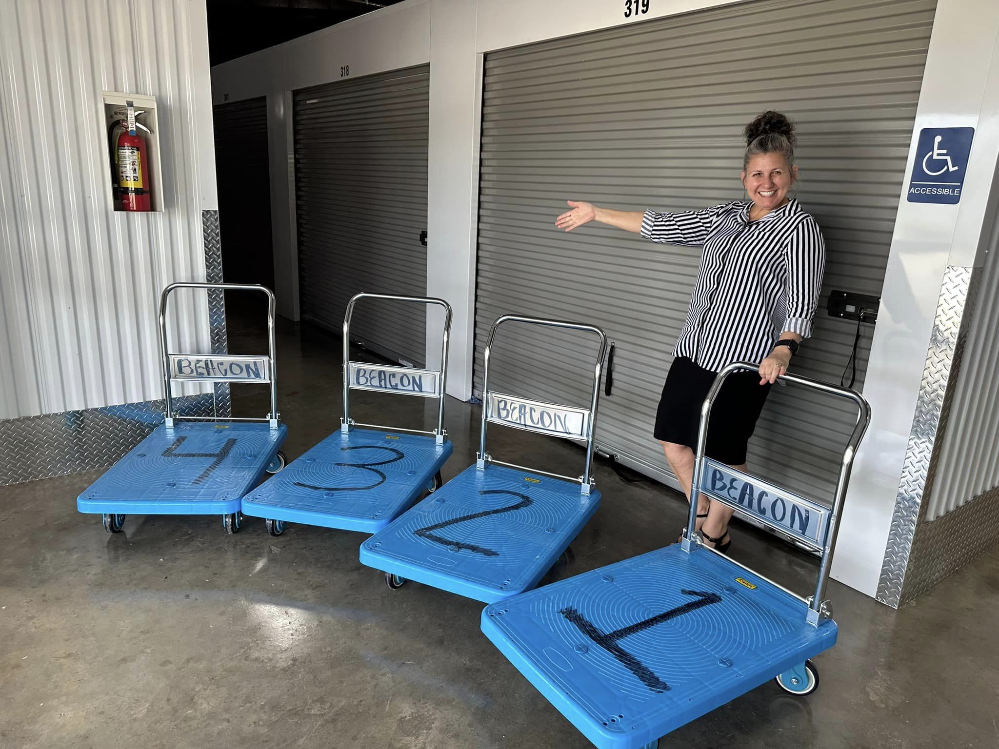 indoor climate controlled storage and moving carts for use wiggins ms