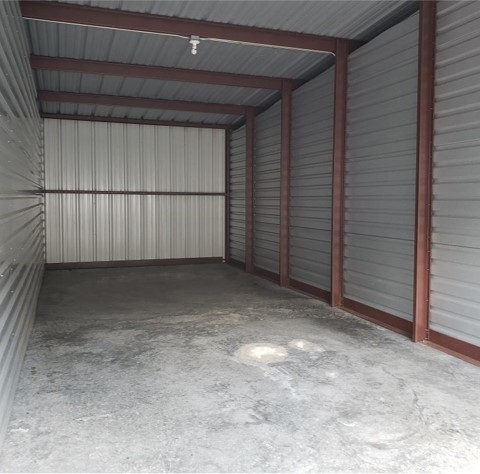 empty interior of a storage unit in lumberton, tx