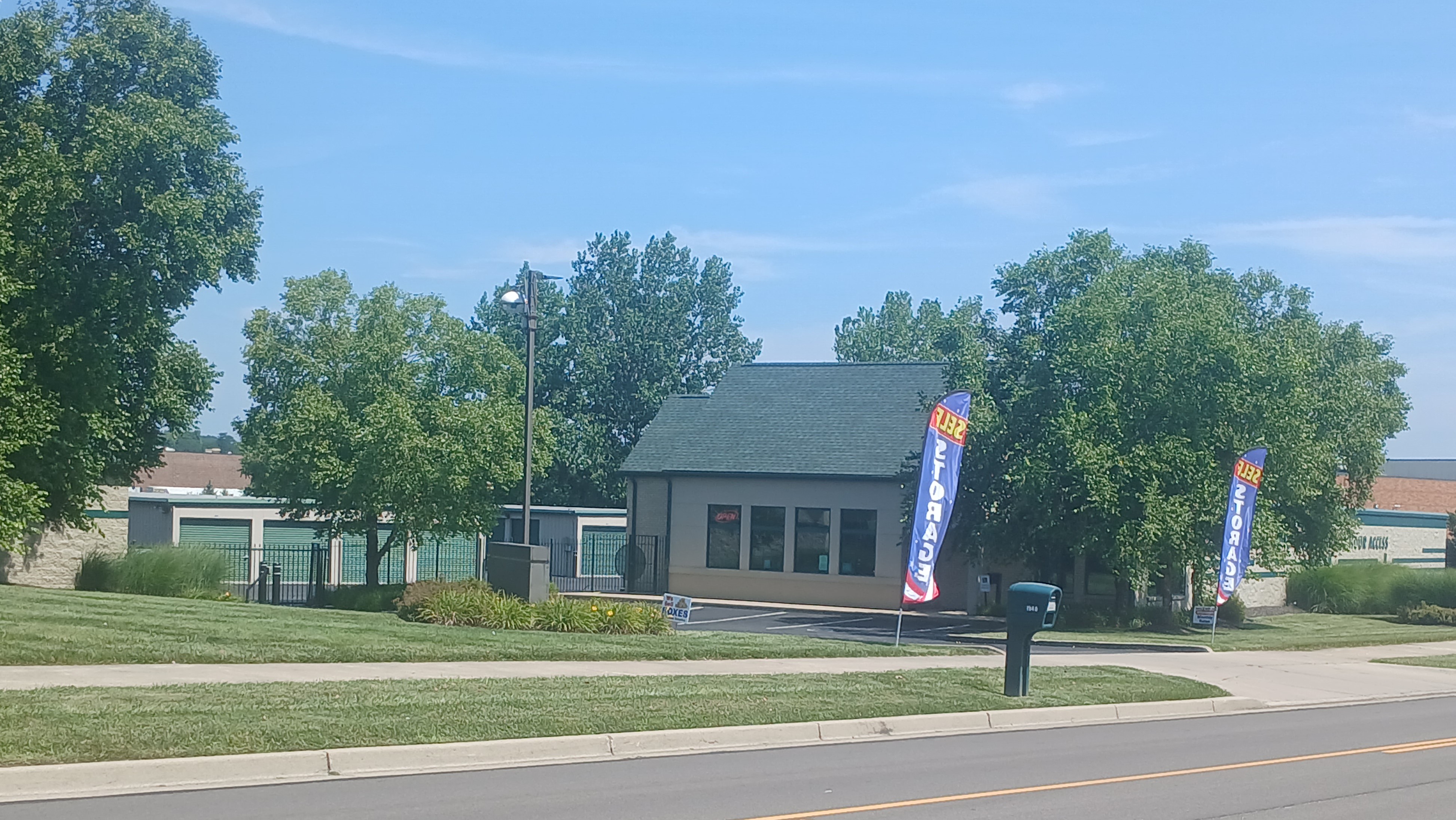 Flags and Building