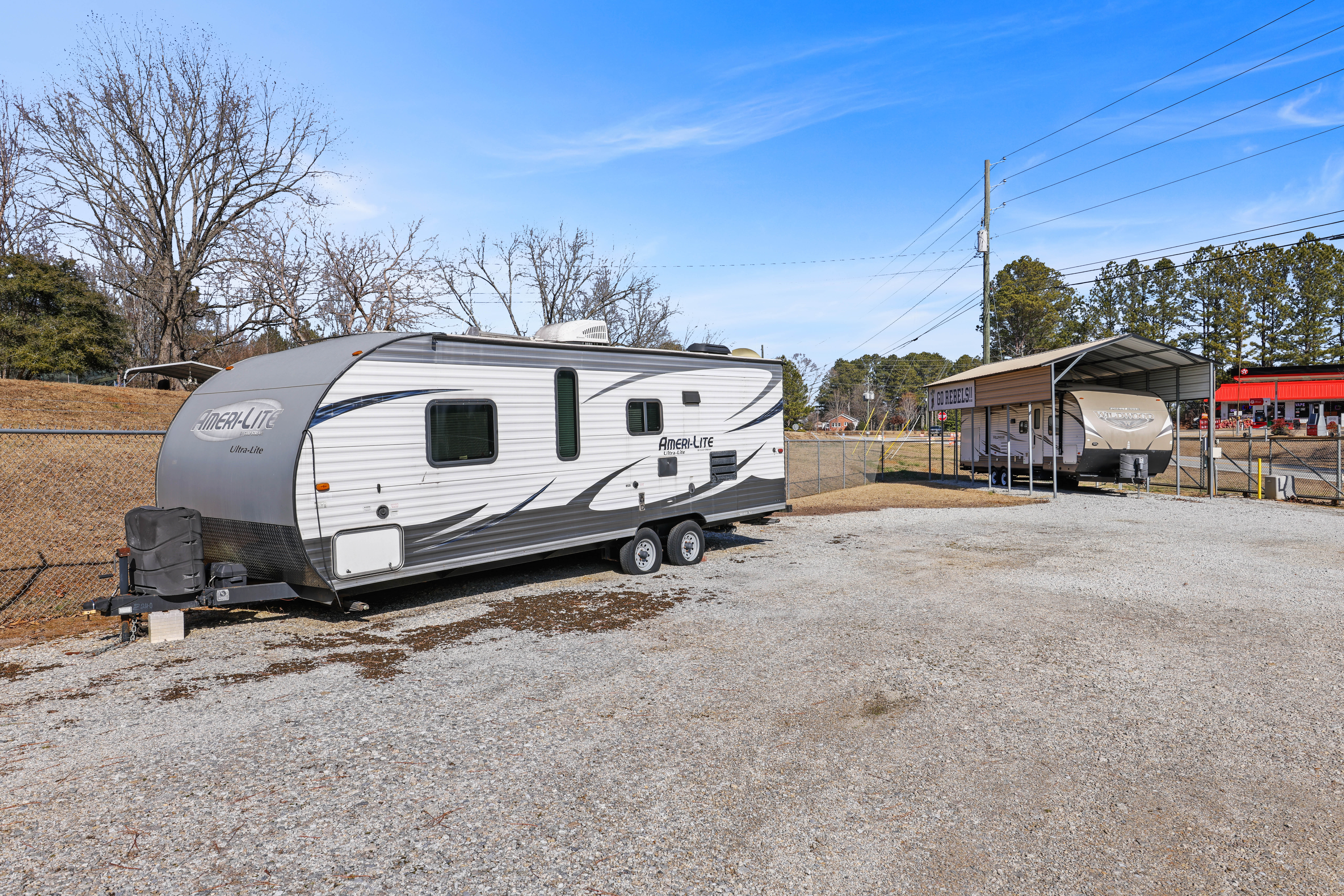 Vehicle and trailer parking spaces available in Tallapoosa GA storage lot