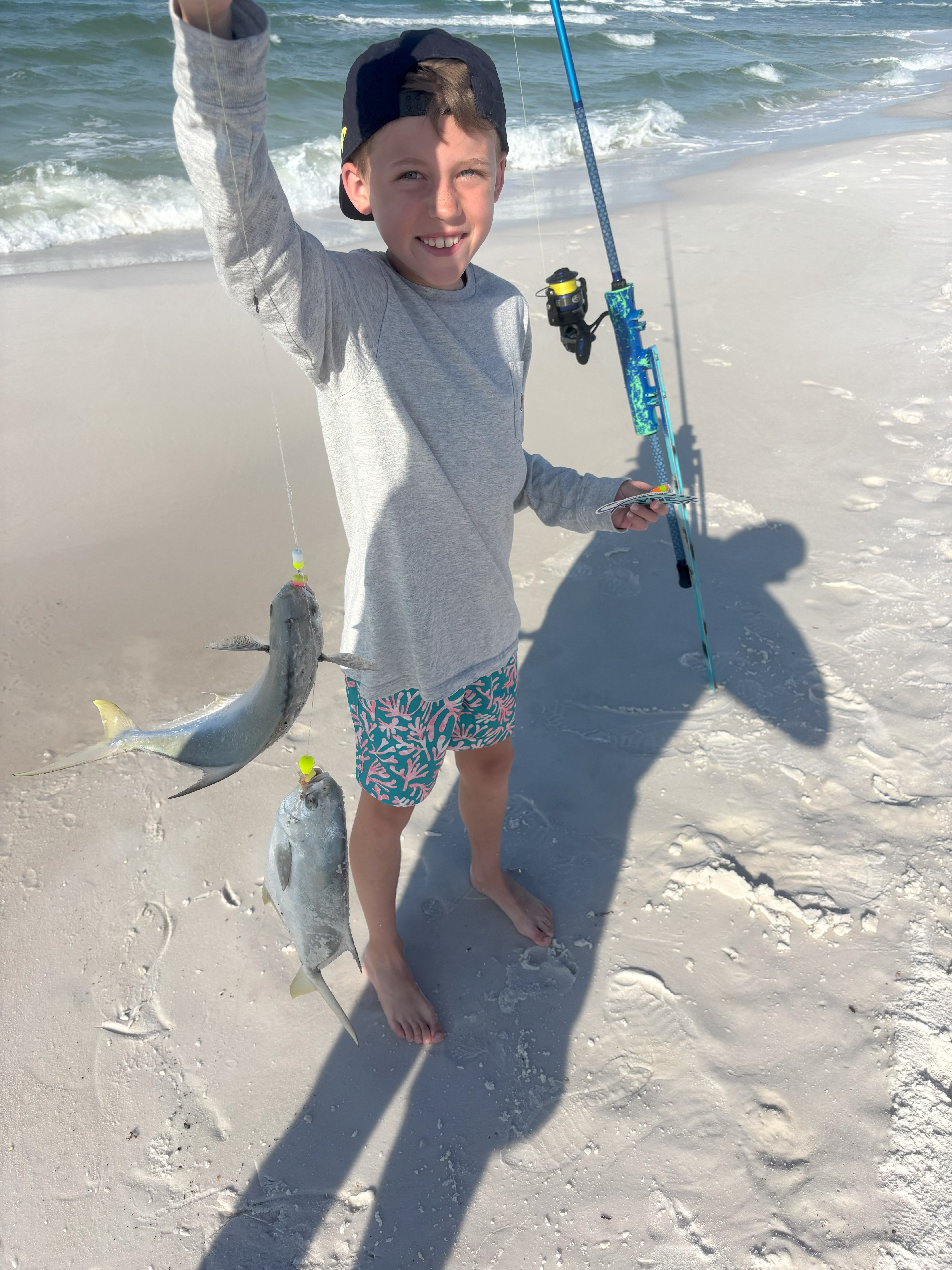 Happy Kid Fishing in Santa Rosa Beach, FL