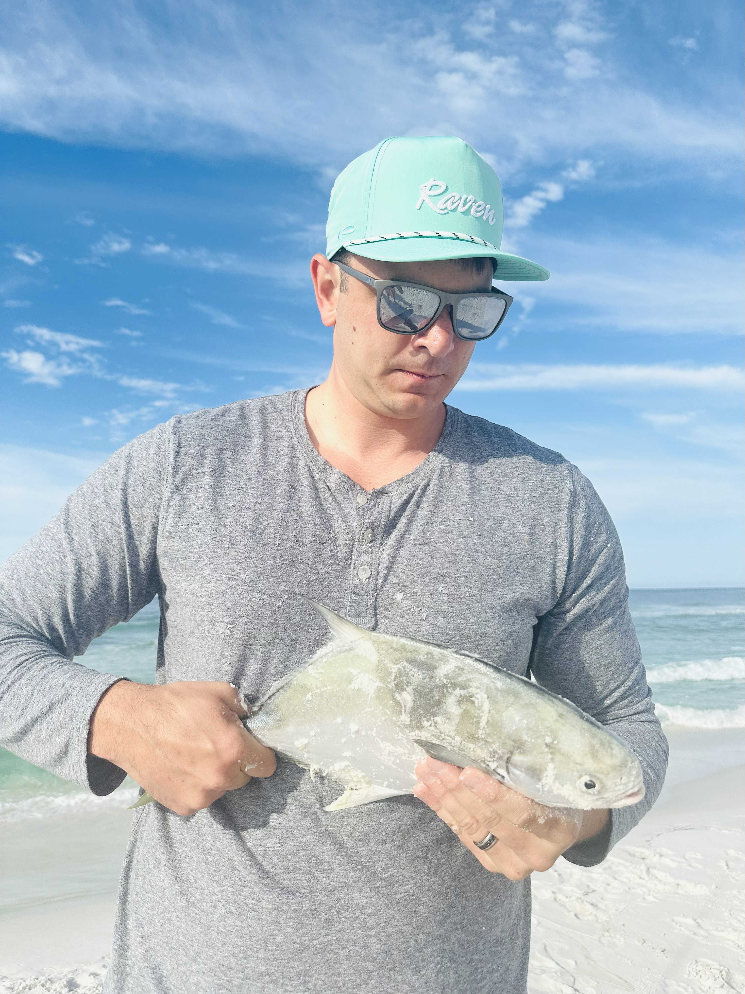 Man Fishing in Santa Rosa Beach, FL