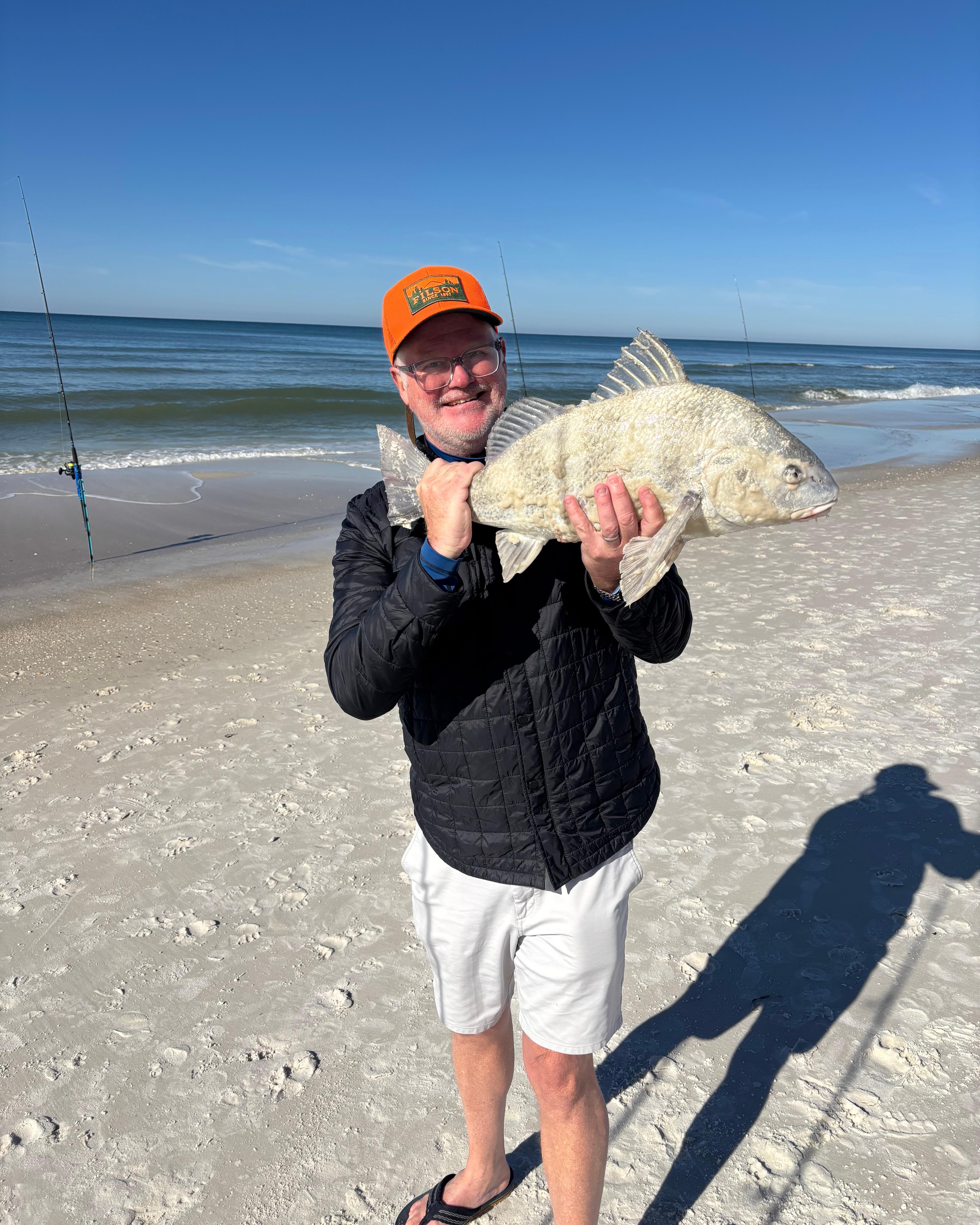 Happy Man with Large Fish in Santa Rosa Beach, FL