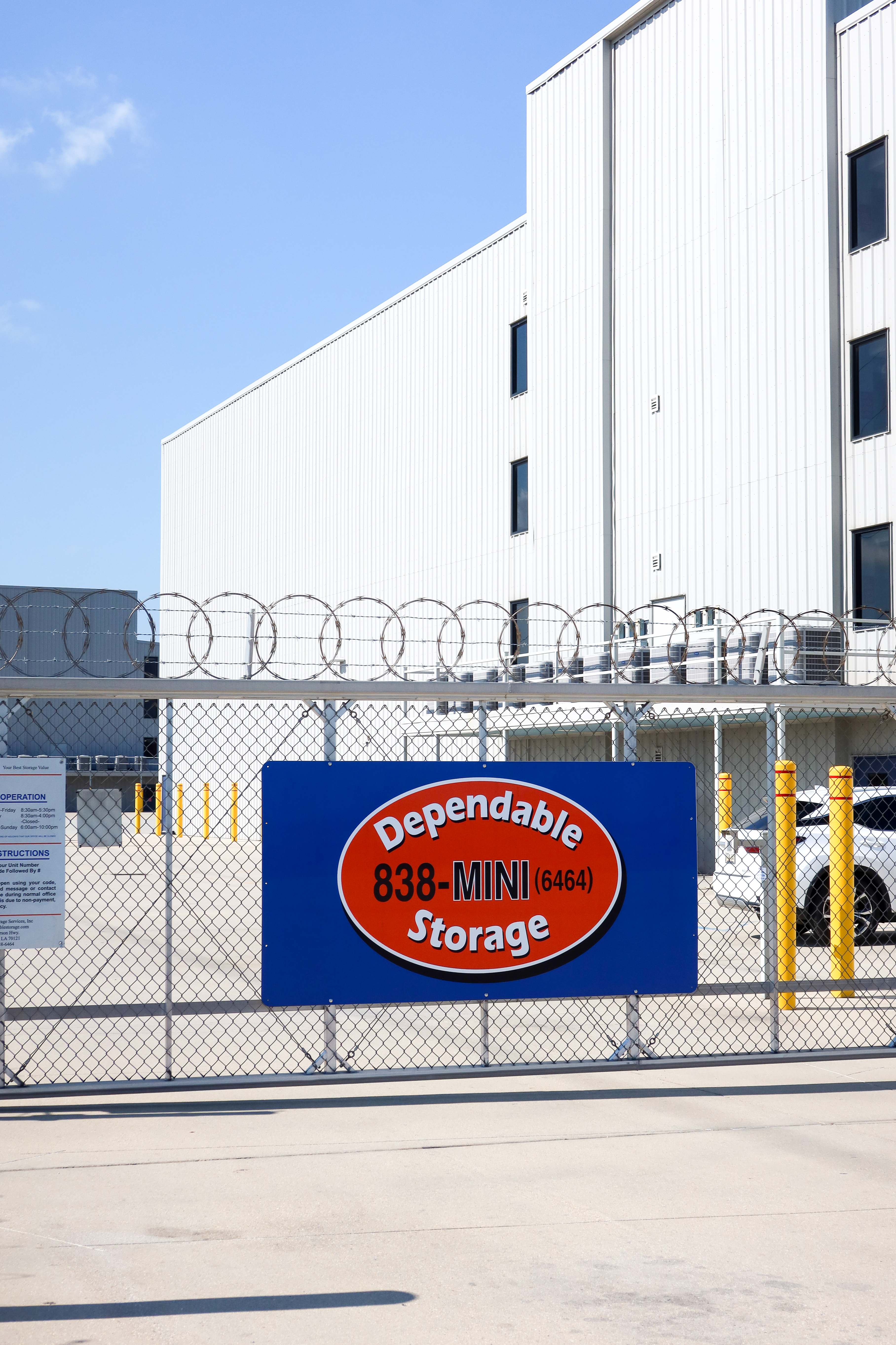 Dependable Storage Jefferson sign outside climate-controlled storage facility