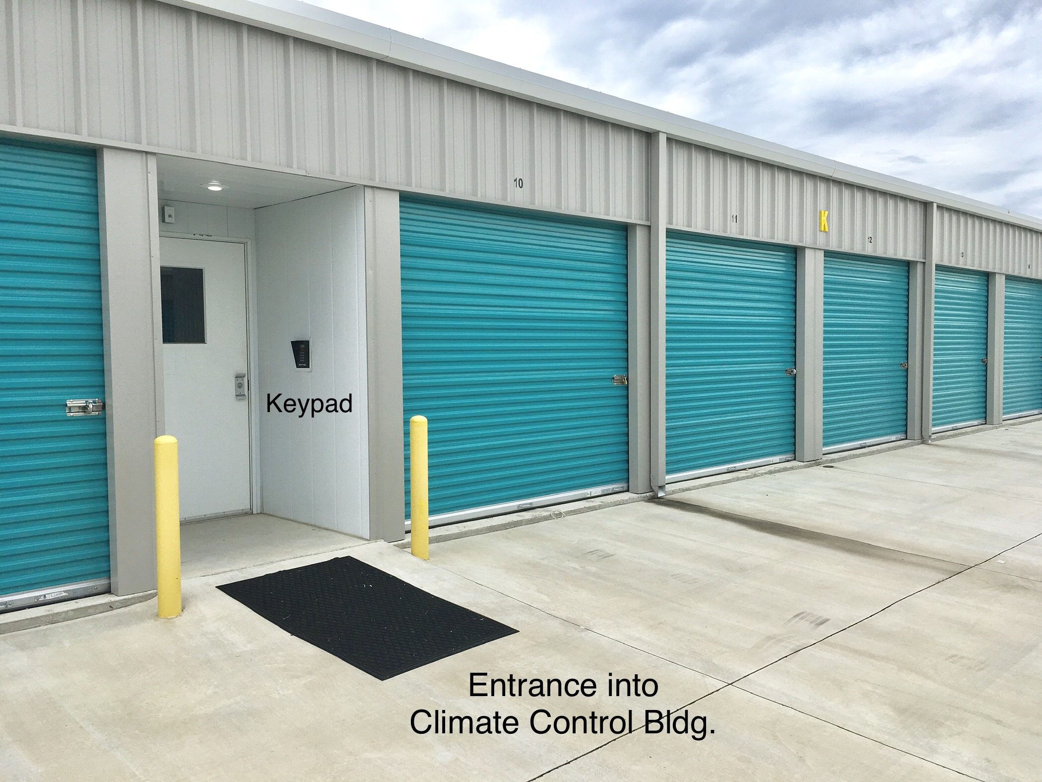 secure entrance with keypad