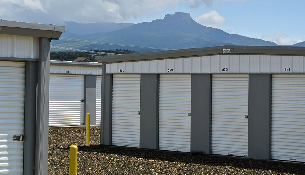 Row of storage units in Trinidad, CO