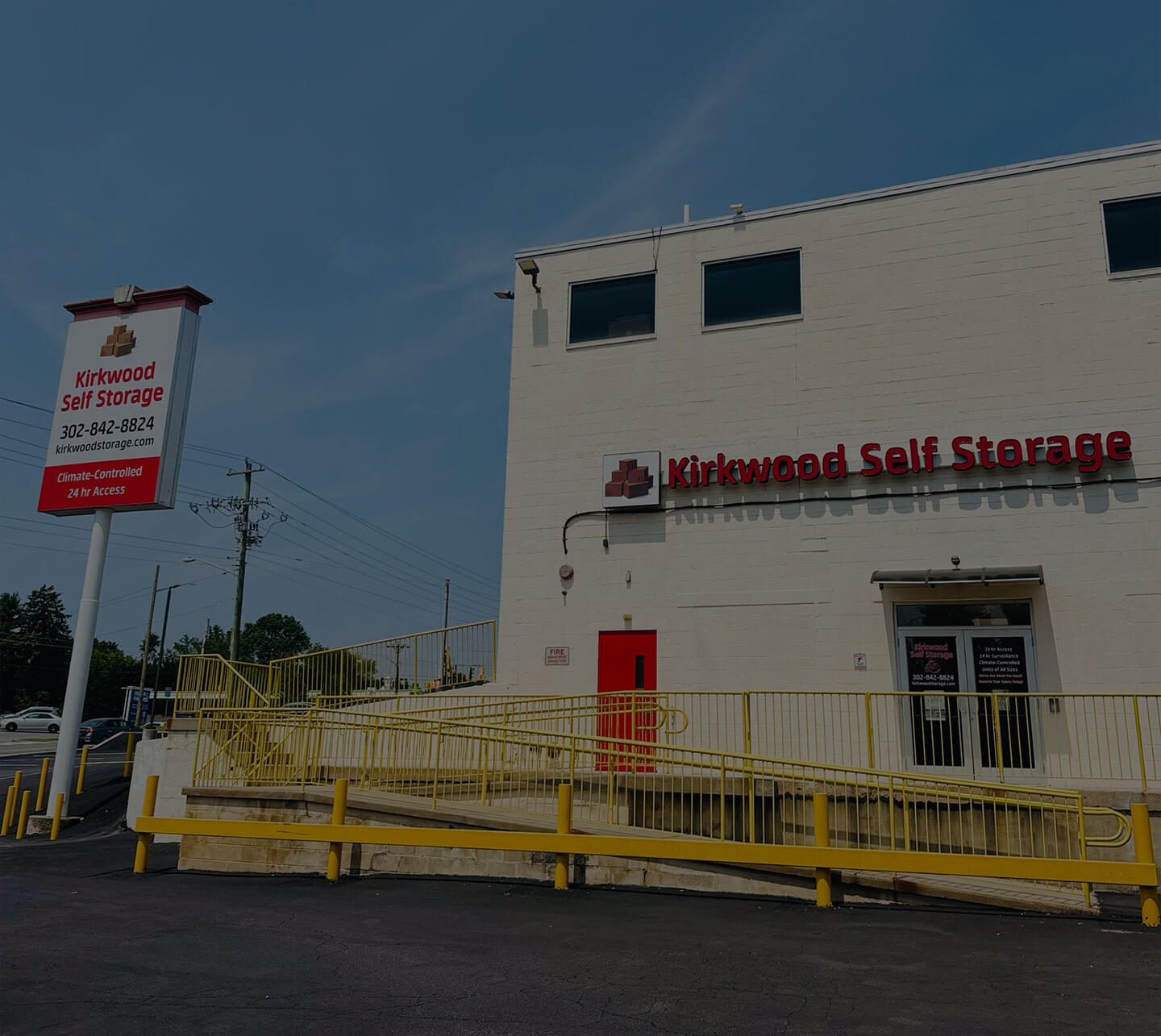 Exterior photo with signage and storage building in Wilmington, DE