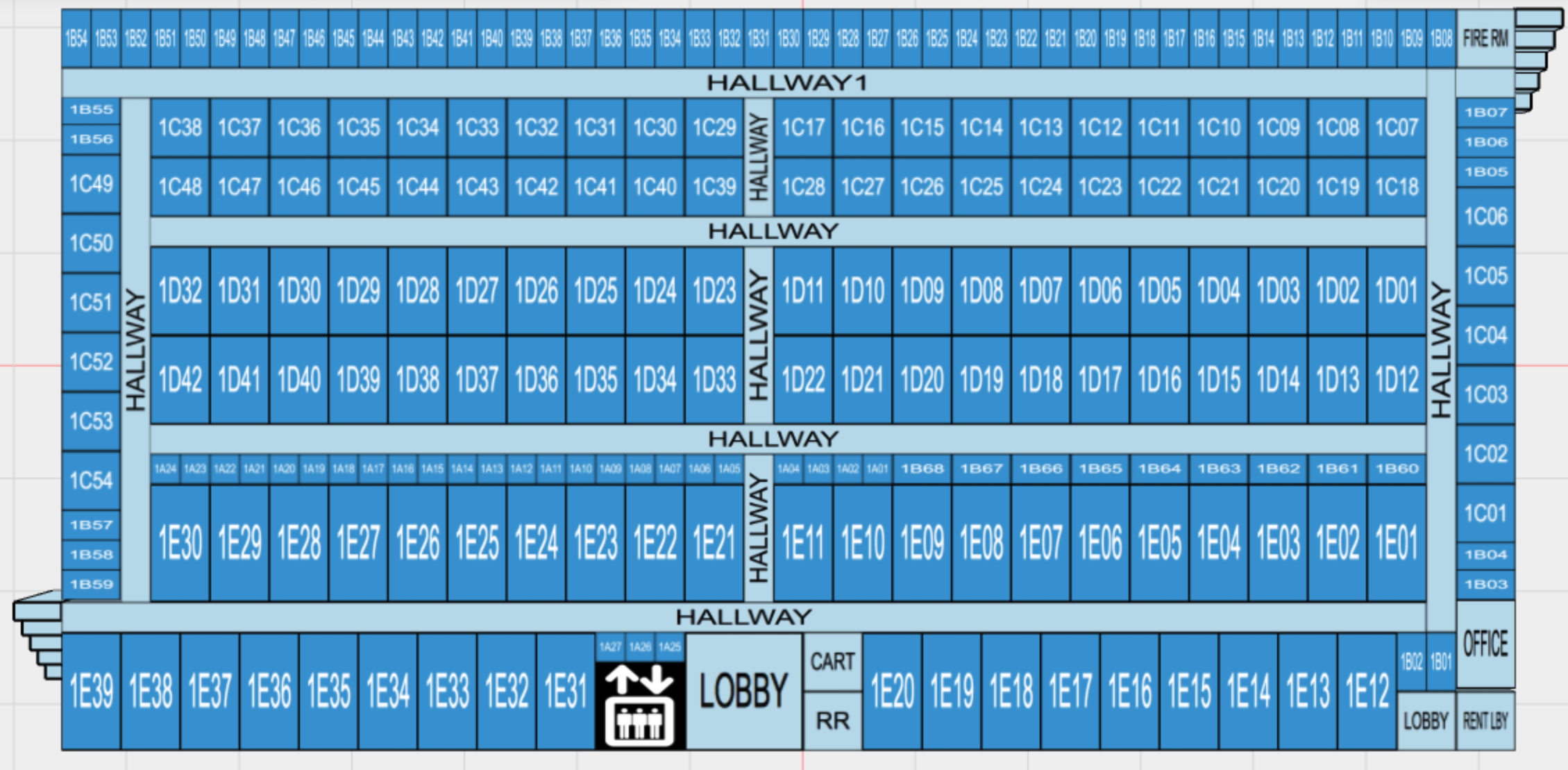 Facility Map Map of storage units