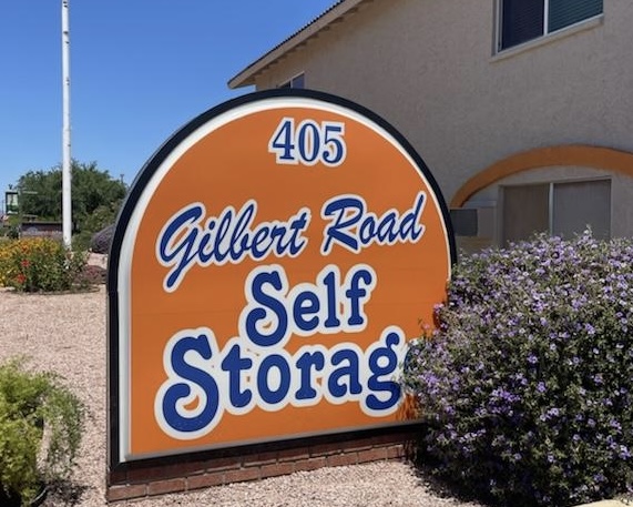 Gilbert Road Self Storage Sign