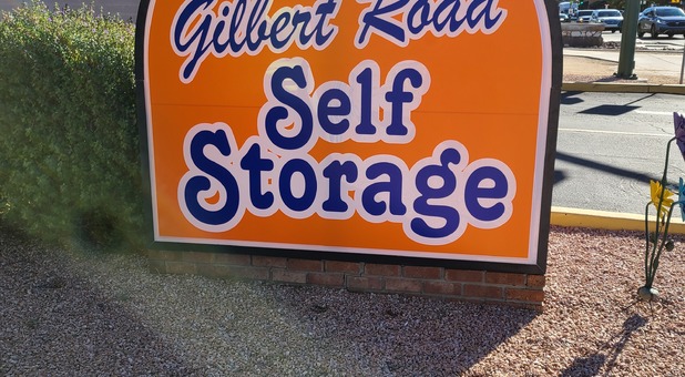 Gilbert Road Self Storage sign